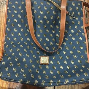 Dooney & Bourke Blue and Brown Tote